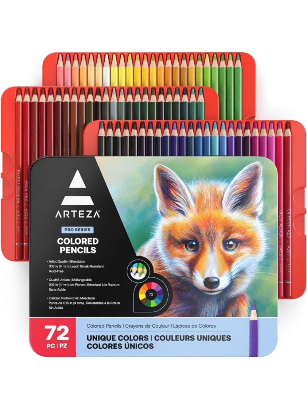 Vibrant 72-Color Soft Wax Colored Pencils for Art, Drawing & Coloring Fun